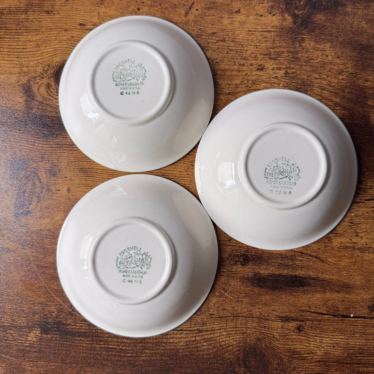 Vintage Homer Laughlin Fruit Bowls Set of 3 | Eggshell Georgian Floral
