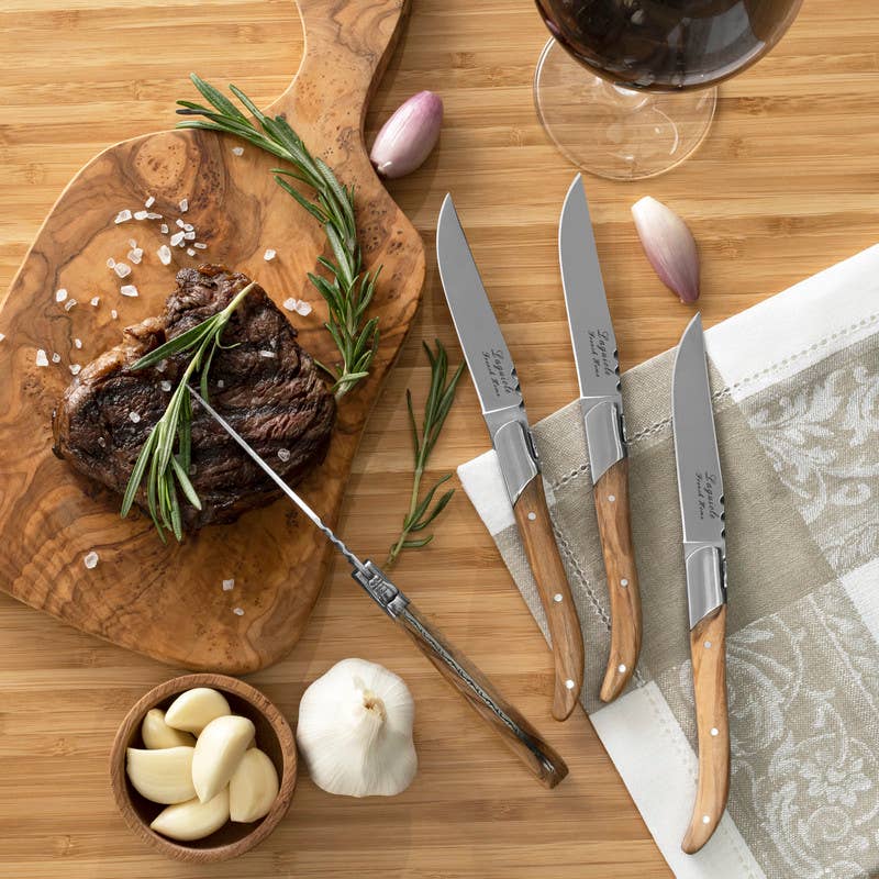 Laguiole Steak Knives - Olivewood