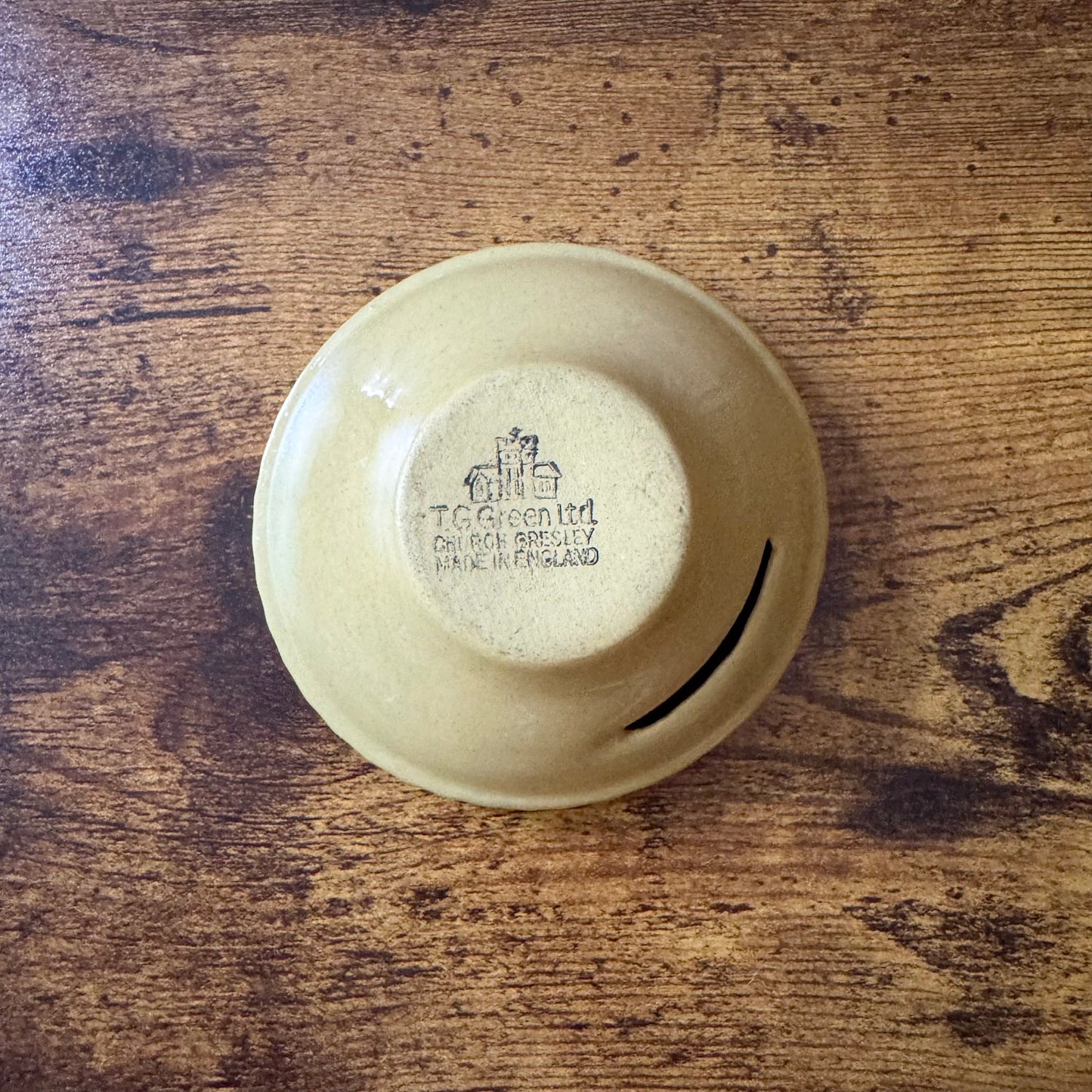 Vintage Egg Separator | Yellow Stoneware | TG Green LTD Church Gresley England