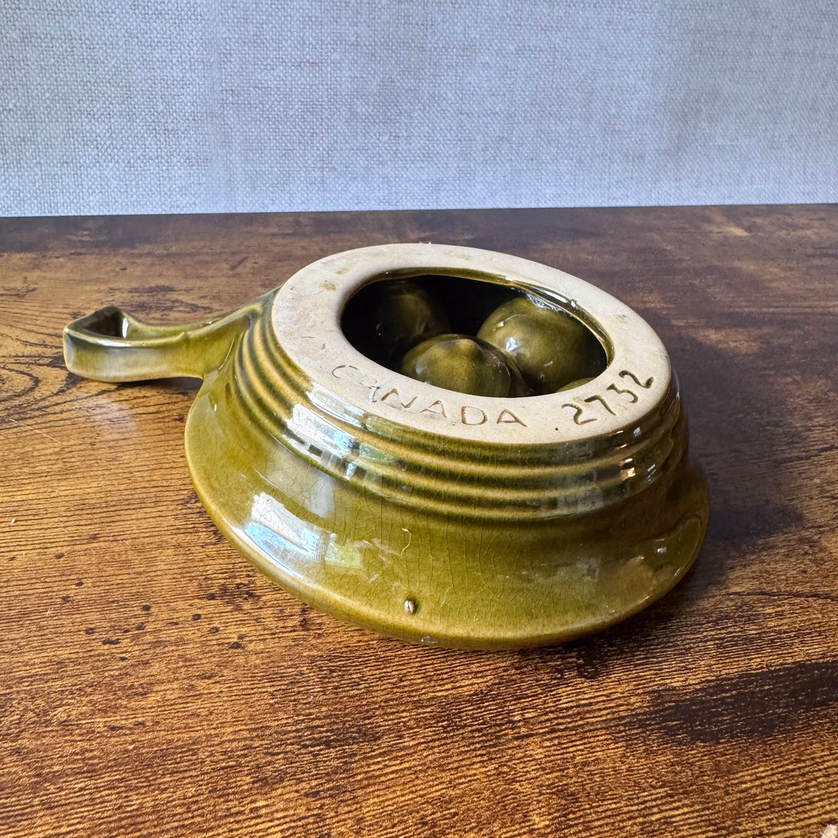 Vintage 1960s–70s Canadian Green Escargot Serving Dishes | Set of 2