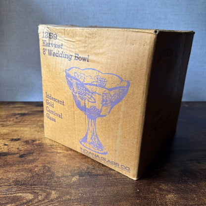 Vintage Indiana Glass Harvest Wedding Bowl #1259 | Marigold Carnival Glass