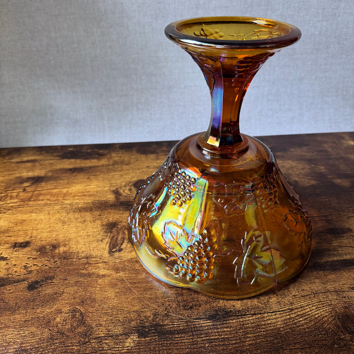 Vintage Indiana Glass Harvest Wedding Bowl #1259 | Marigold Carnival Glass