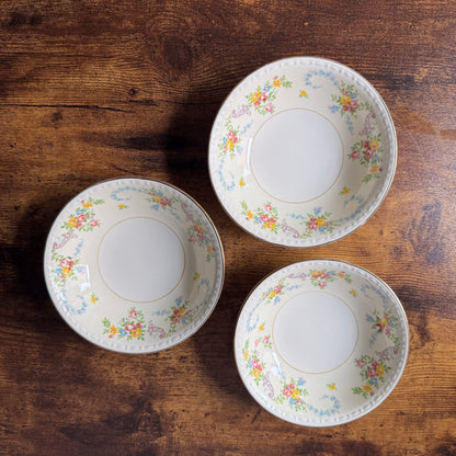 Vintage Homer Laughlin Fruit Bowls Set of 3 | Eggshell Georgian Floral