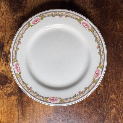 Vintage Johnson Brothers JB348 Salad Plates Set of 4 | Pink Floral Transferware