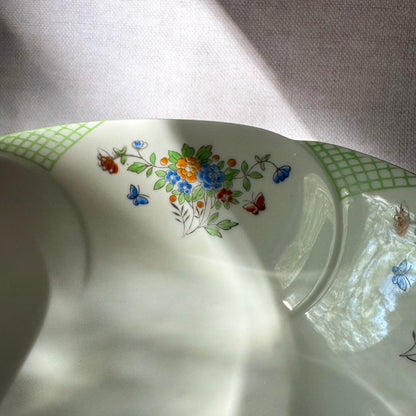 Vintage Serving Bowl | 1940s Hand Painted Floral | Trico Japan