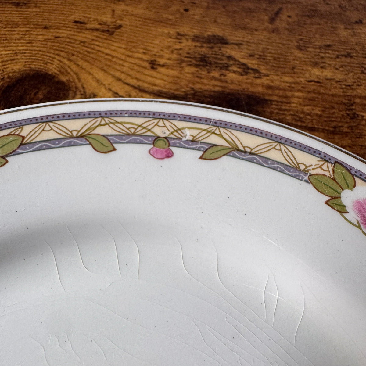 Vintage Johnson Brothers JB348 Salad Plates Set of 4 | Pink Floral Transferware