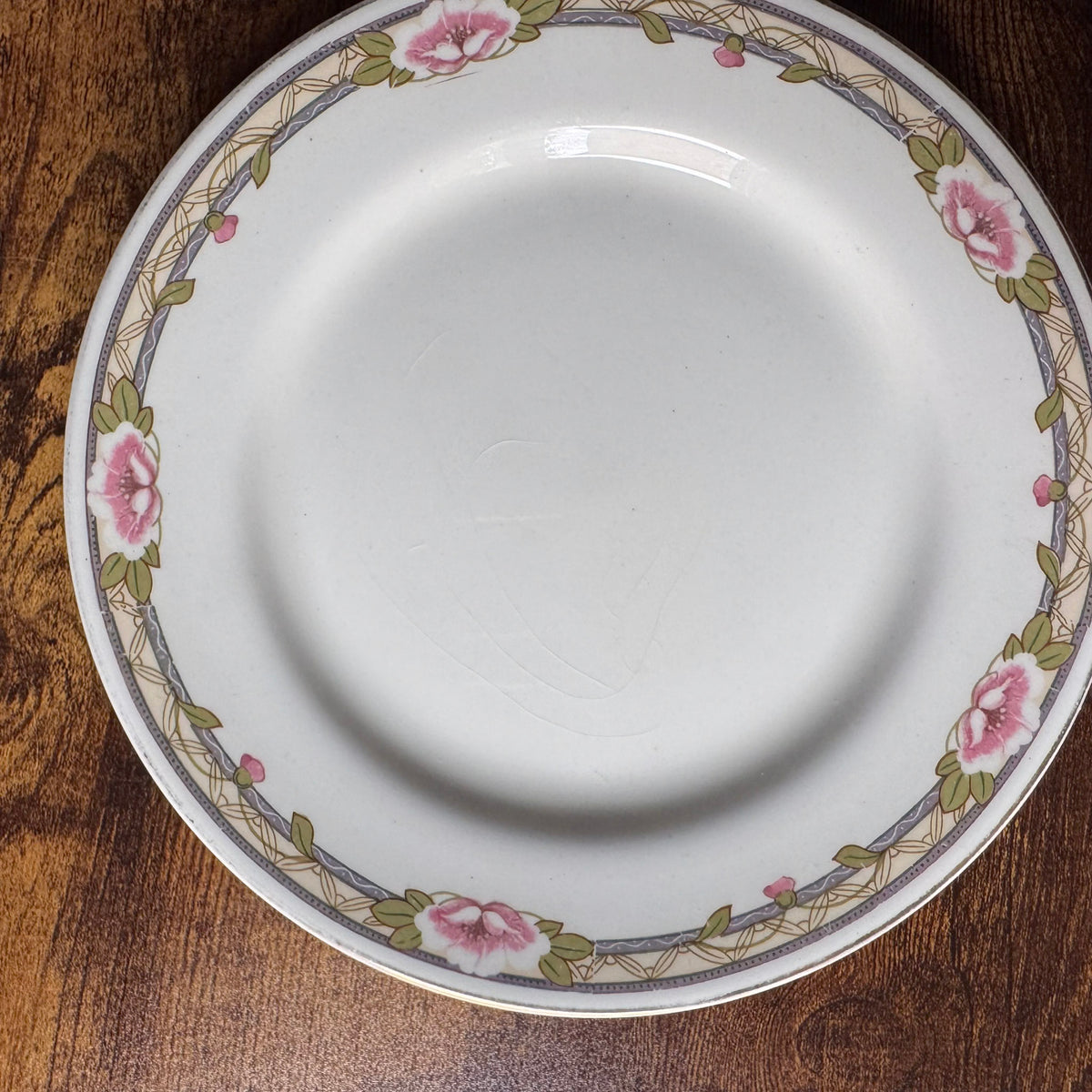 Vintage Johnson Brothers JB348 Salad Plates Set of 4 | Pink Floral Transferware