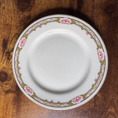 Vintage Johnson Brothers JB348 Salad Plates Set of 4 | Pink Floral Transferware