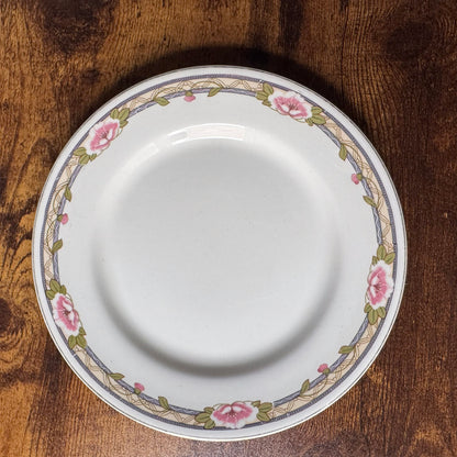 Vintage Johnson Brothers JB348 Salad Plates Set of 4 | Pink Floral Transferware