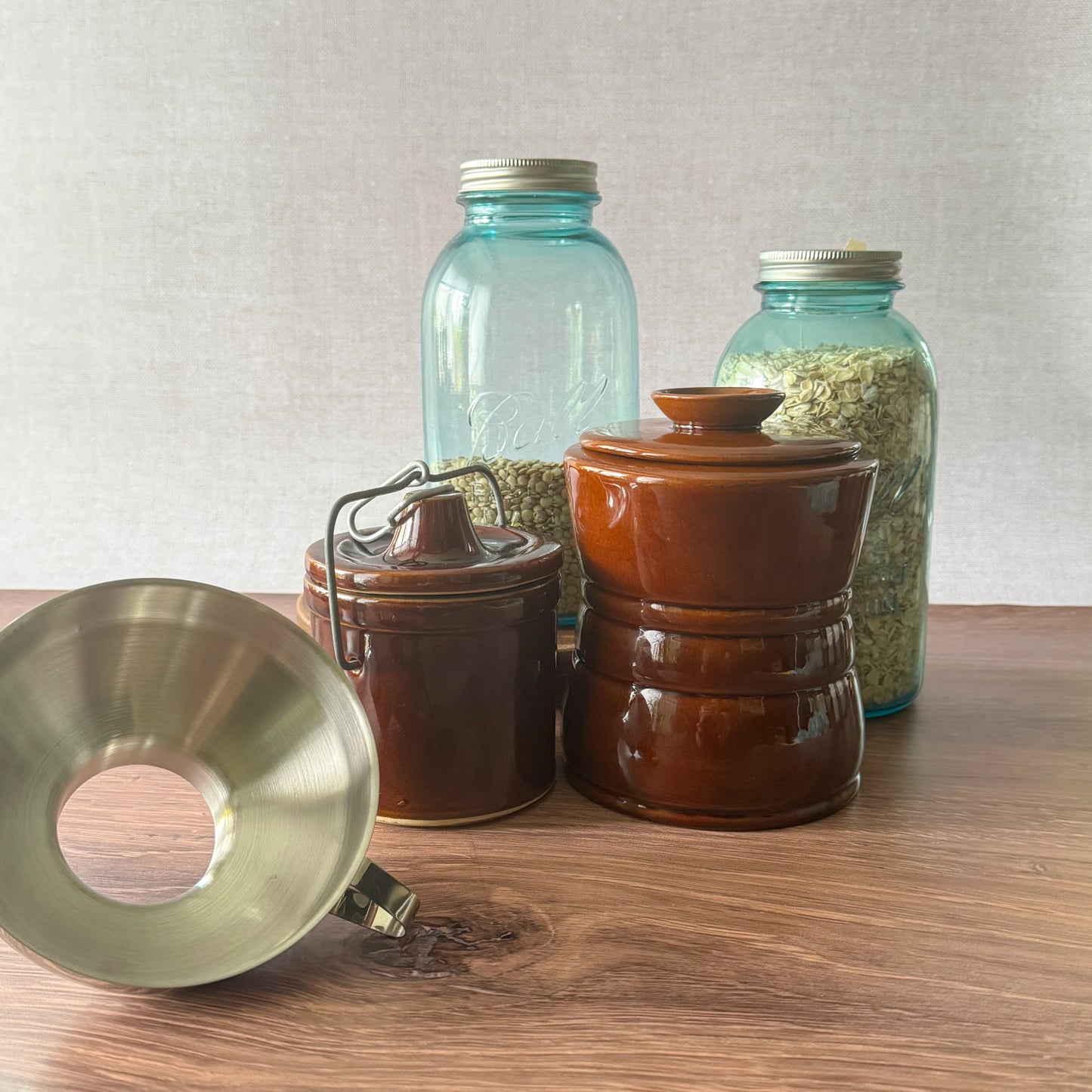 Vintage Brown Canister | Frankoma