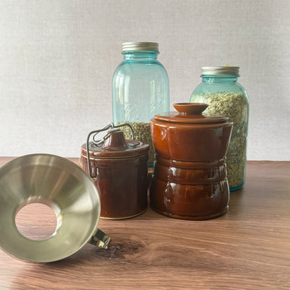 Vintage Brown Canister | Frankoma