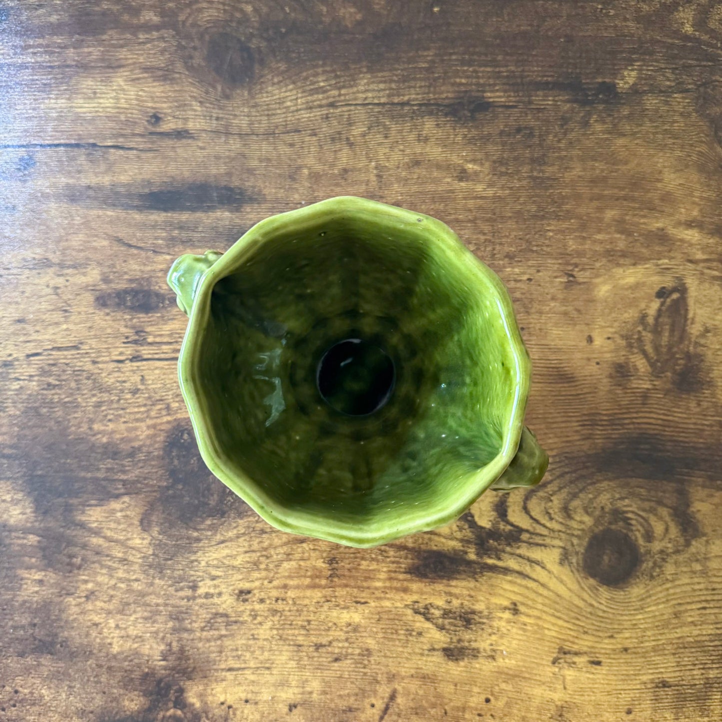 Vintage Green Footed Planter | Art Pottery Cachepot
