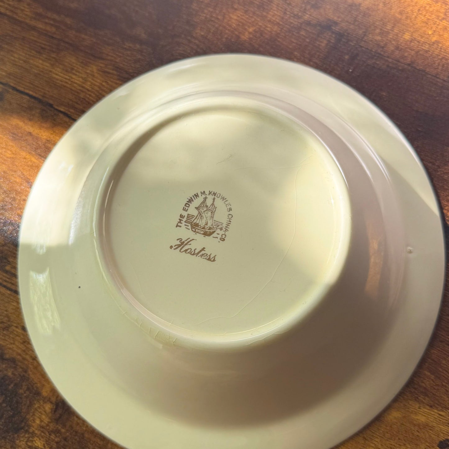 Vintage Floral Serving Bowl | Art Deco | Edwin M. Knowles "Penthouse"
