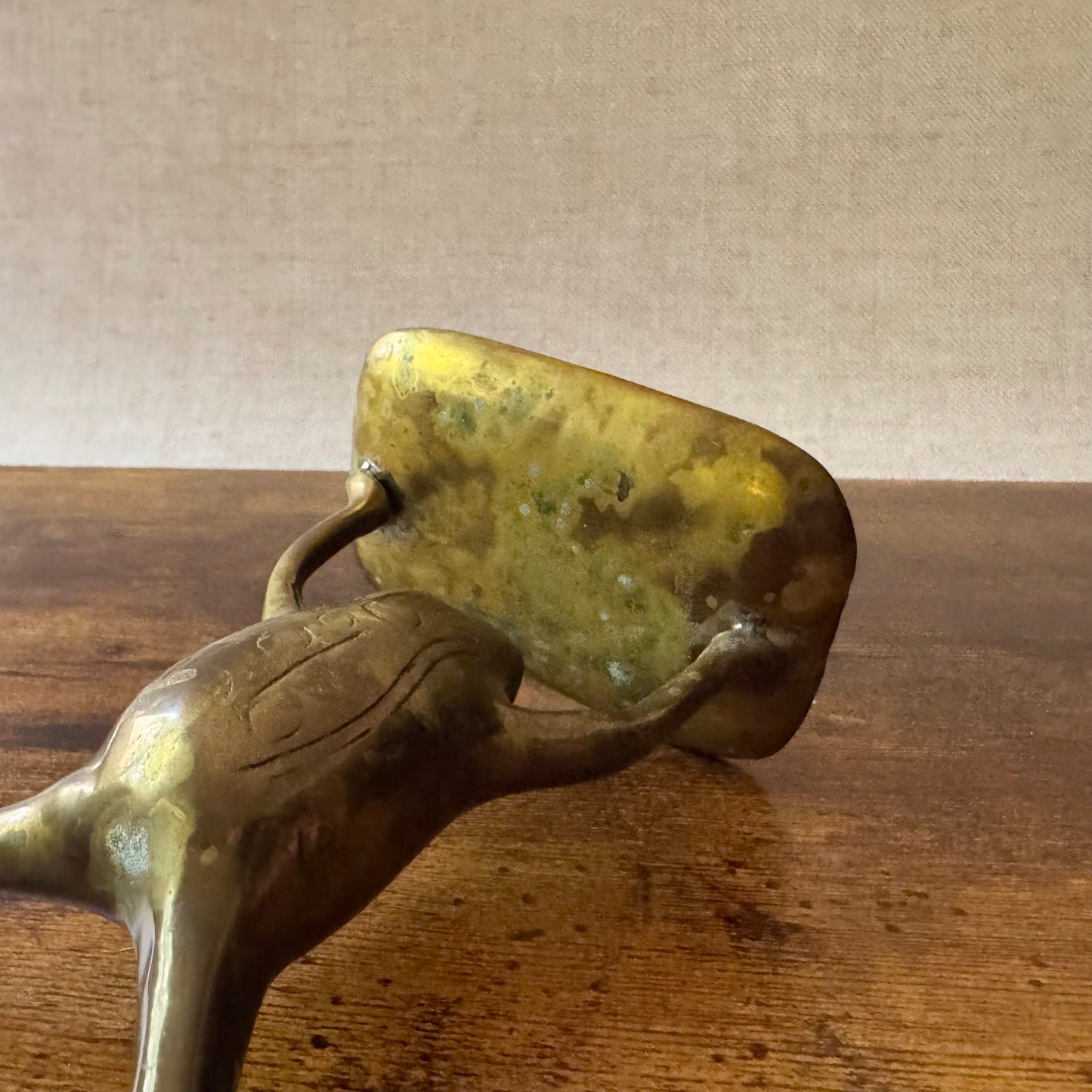 Vintage Brass Soap Holder | Figural Frog