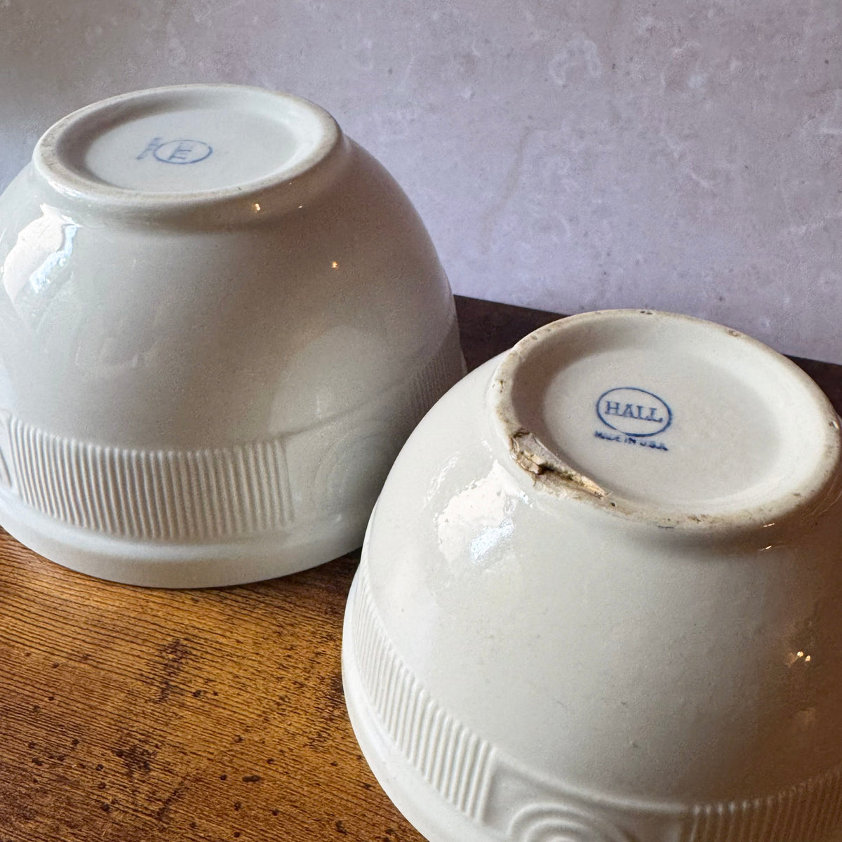 Vintage Hall China Medallion Nesting Bowls | Set of 2