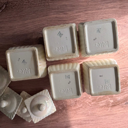 Vintage Pearl Lusterware Cannister Set | Germany Lotte