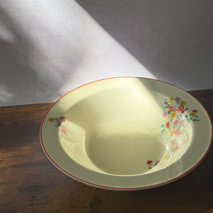 Vintage Floral Serving Bowl | Art Deco | Edwin M. Knowles "Penthouse"