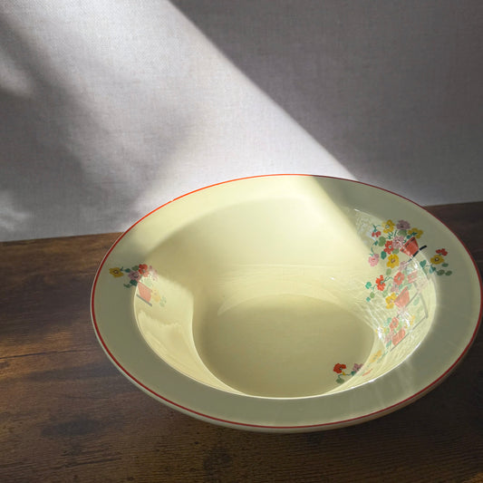 Vintage Floral Serving Bowl | Art Deco | Edwin M. Knowles "Penthouse"