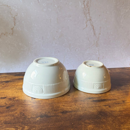 Vintage Hall China Medallion Nesting Bowls | Set of 2