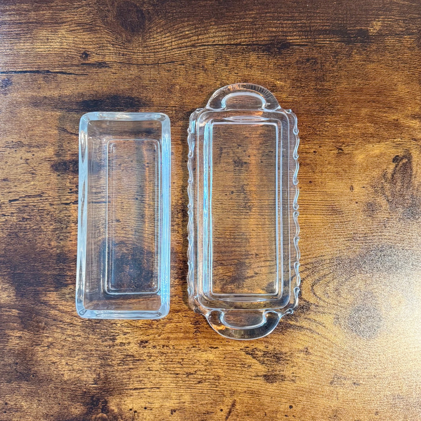 Vintage Butter Dish | Intricate Manganese Base