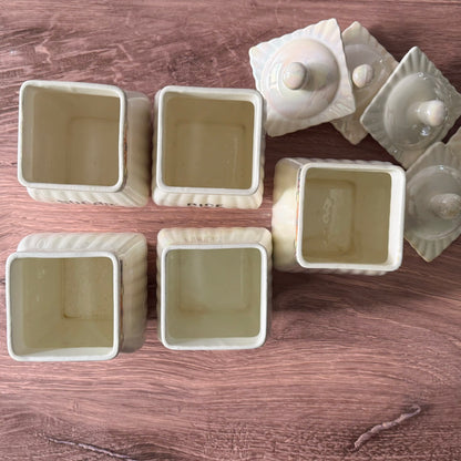 Vintage Pearl Lusterware Cannister Set | Germany Lotte
