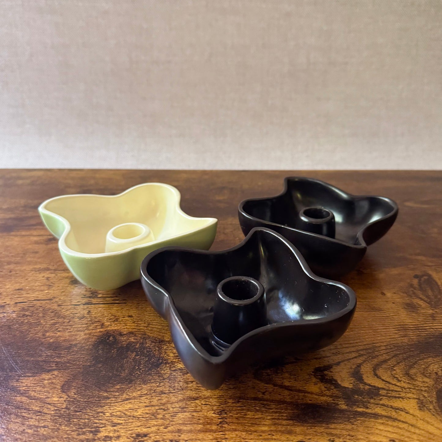 Vintage Candle Holders (Set of 3) | Pottery | Red Wing