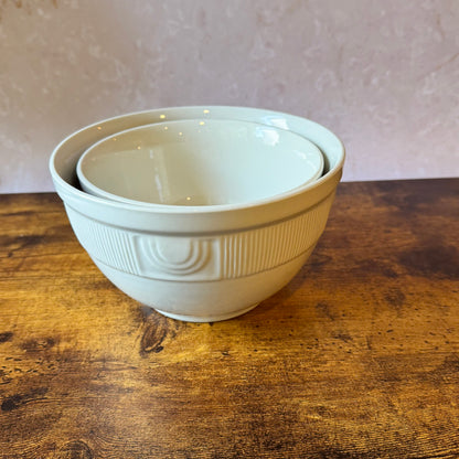 Vintage Hall China Medallion Nesting Bowls | Set of 2
