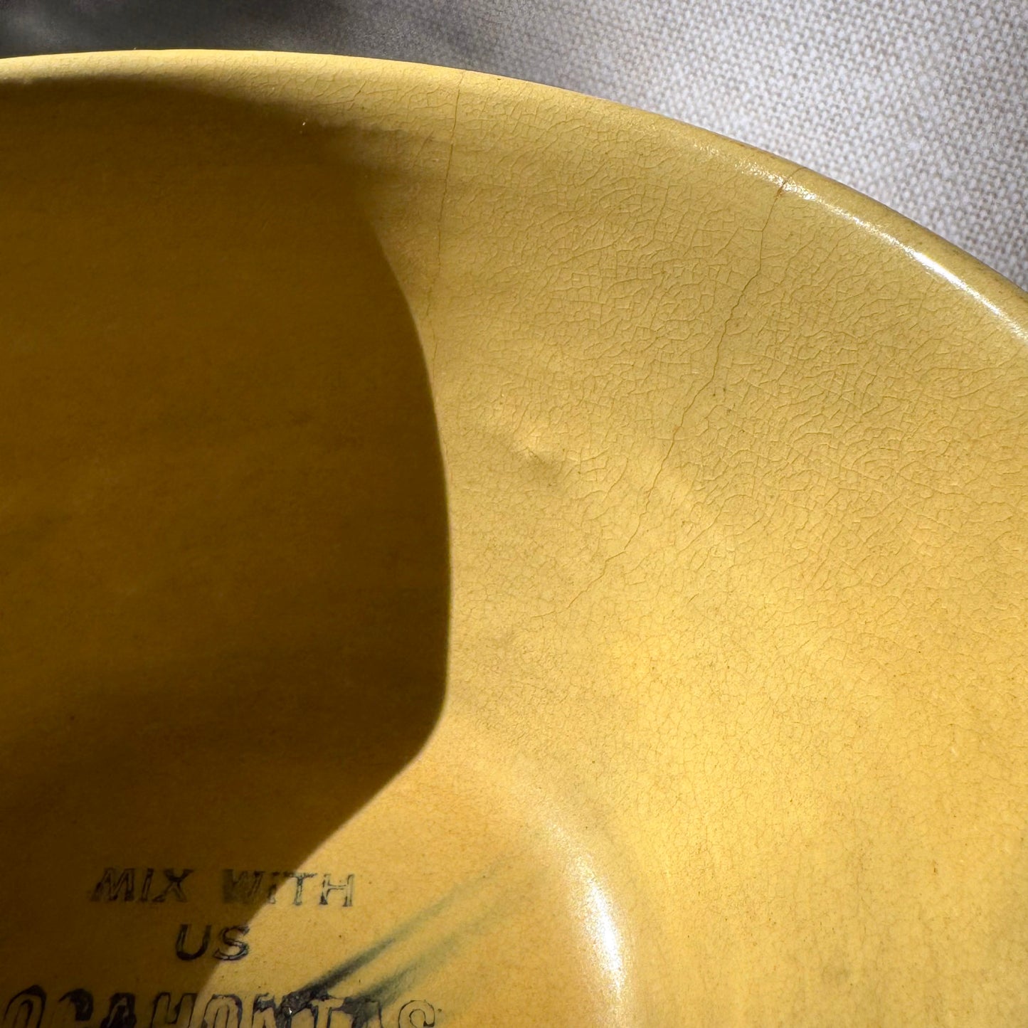 Vintage Small Baby Blue Mixing Bowl | Promotional Dairy Stoneware