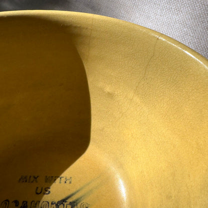 Vintage Small Baby Blue Mixing Bowl | Promotional Dairy Stoneware