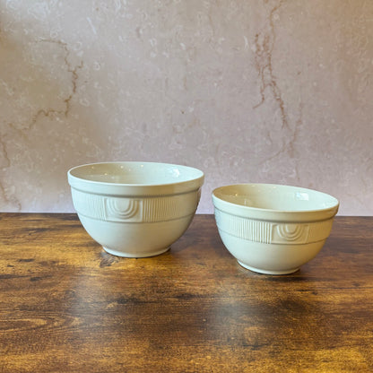 Vintage Hall China Medallion Nesting Bowls | Set of 2