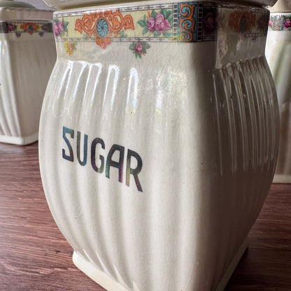 Vintage Pearl Lusterware Cannister Set | Germany Lotte
