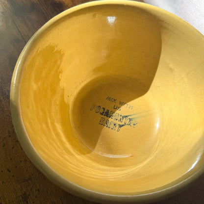 Vintage Small Baby Blue Mixing Bowl | Promotional Dairy Stoneware