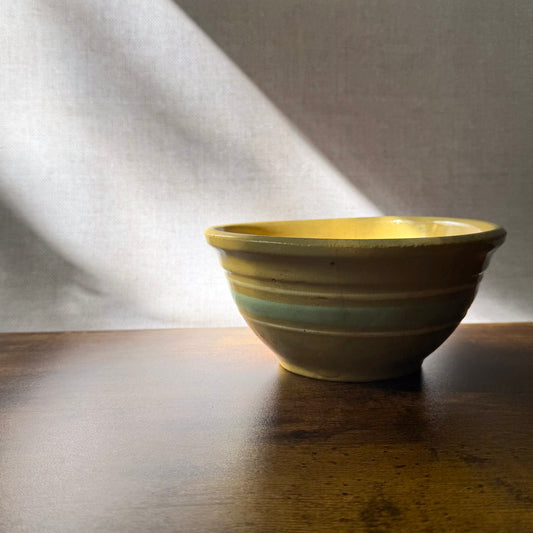 Vintage Small Baby Blue Mixing Bowl | Promotional Dairy Stoneware