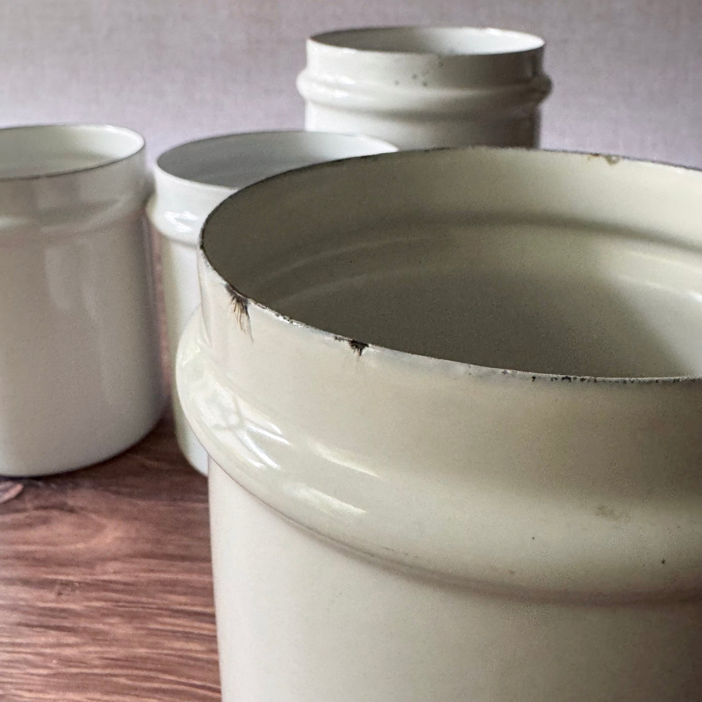Vintage Enamelware Canister Set | Primitive Apothecary