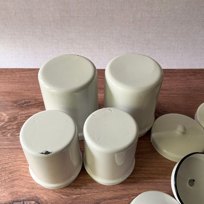 Vintage Enamelware Canister Set | Primitive Apothecary