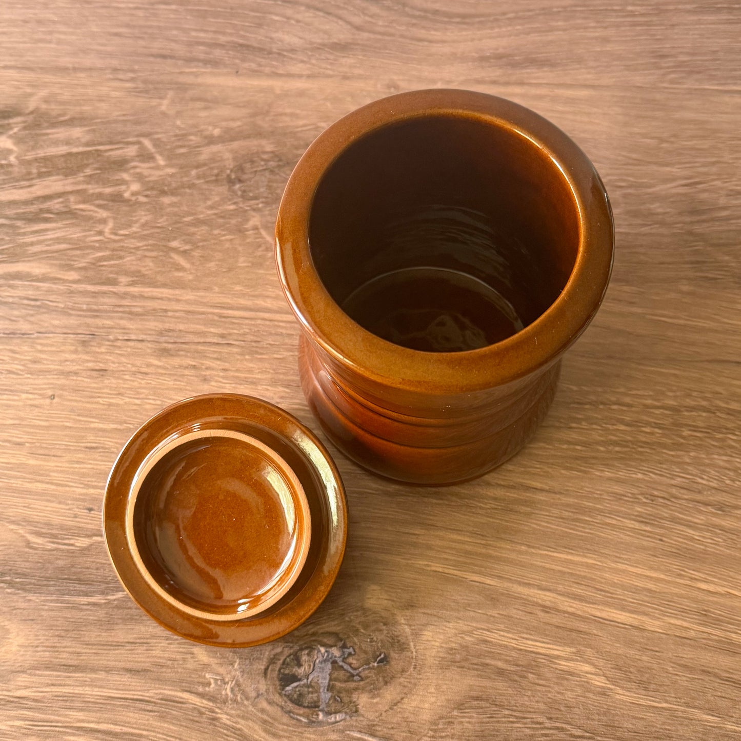Vintage Brown Canister | Frankoma