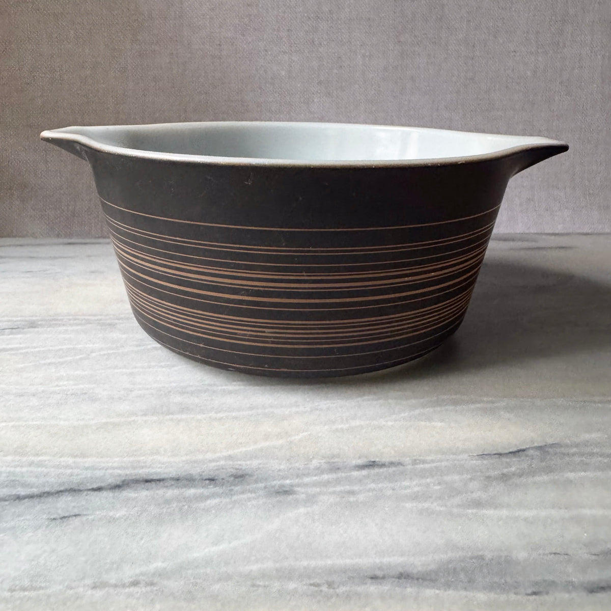Pyrex Terra Casserole Bowl | Mid-Century Matte Glass | Pyrex