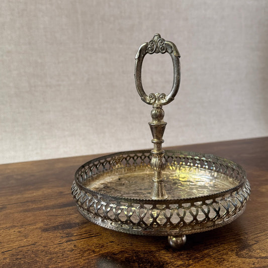 Vintage Silverplate Bonbon Dish | Pierced Basket | Leonard Sheffield England