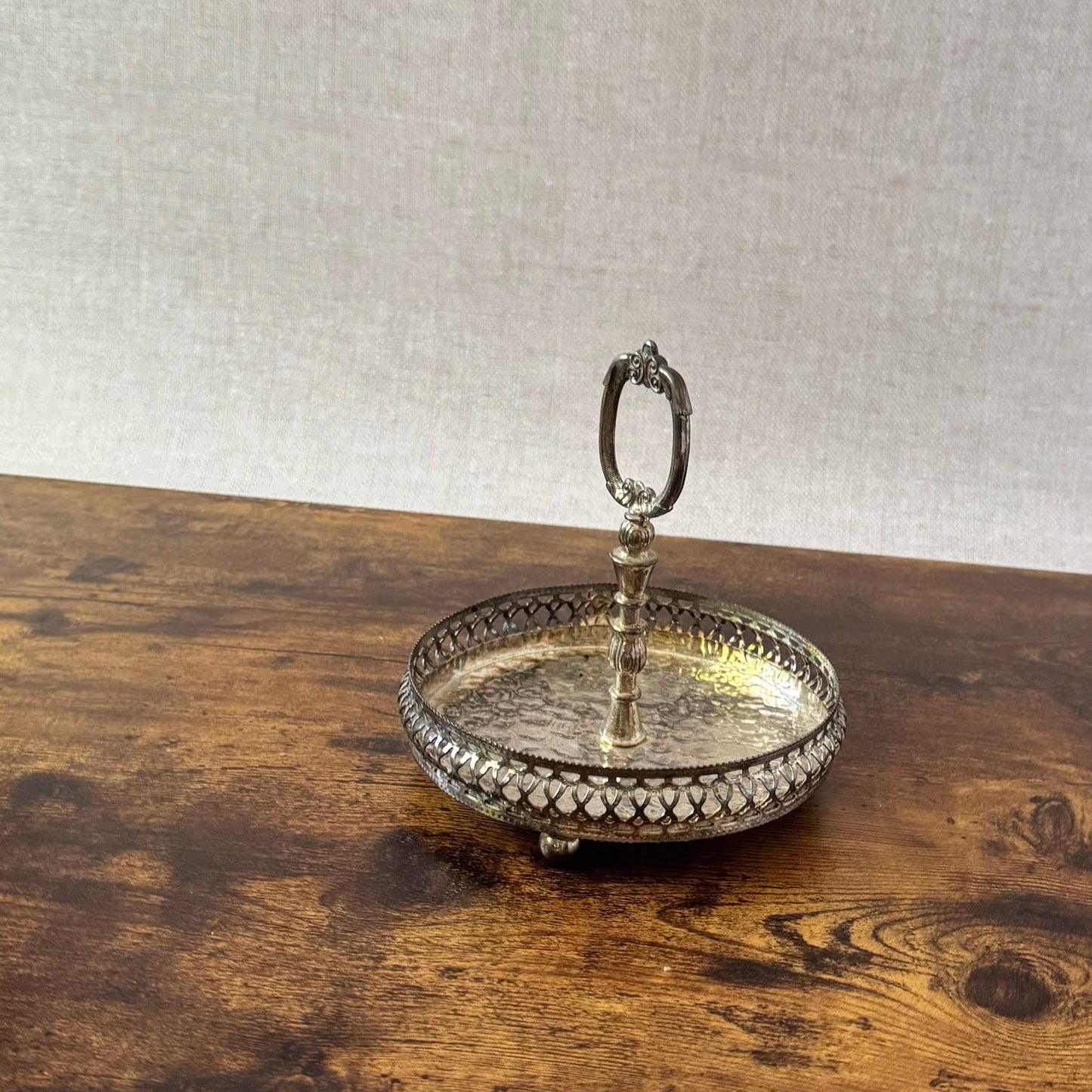 Vintage Silverplate Bonbon Dish | Pierced Basket | Leonard Sheffield England