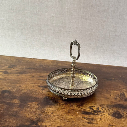Vintage Silverplate Bonbon Dish | Pierced Basket | Leonard Sheffield England