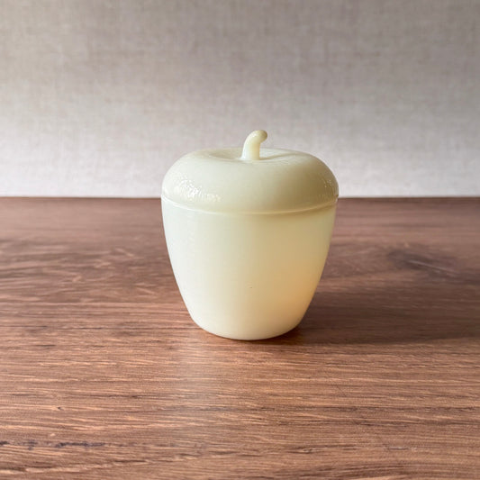 Vintage Apple Jam Jar | Milk Glass| Hazel-Atlas