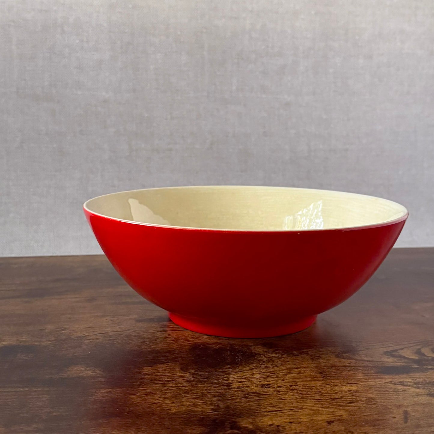 Vintage Large Red and White Serving Bowl | Cherry Red Lipstick | Universal Cambridge Ovenproof