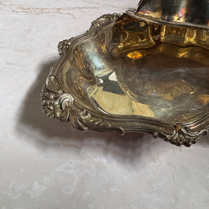 Vintage Silverplate Covered Serving Dish | Rococo Revival