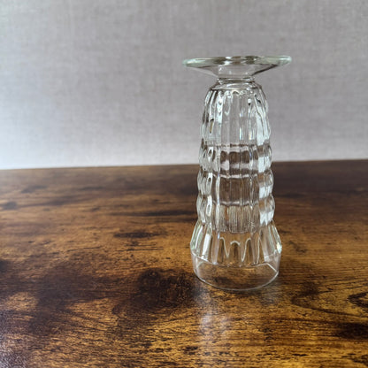 Vintage Parfait Glasses | Jeannette Clear Ribbed Glass | Set of 4