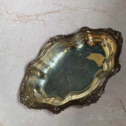 Vintage Silverplate Covered Serving Dish | Rococo Revival