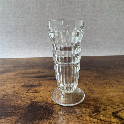 Vintage Parfait Glasses | Jeannette Clear Ribbed Glass | Set of 4