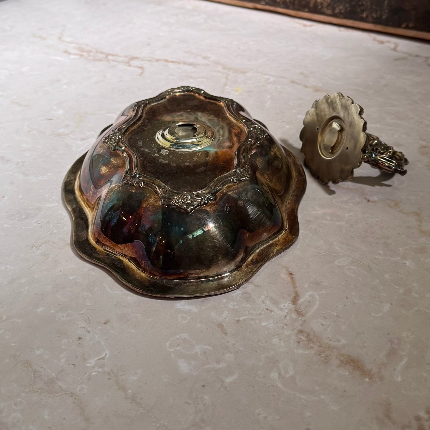 Vintage Silverplate Covered Serving Dish | Rococo Revival
