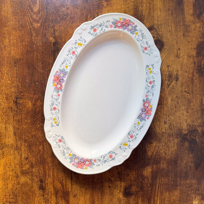 Vintage MCM Harmony House Lucerne Oval Serving Platter | Nikko Ironstone