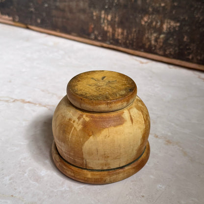 Vintage Small Wooden Bowl | Primitive Hand Carved