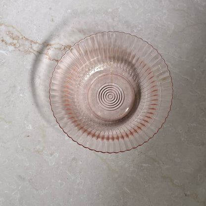 Vintage Serving Bowl | Pink Depression Glass Petalware | Macbeth-Evans